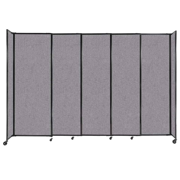 StraightWall Sliding Portable Partition 11'3" x 7'6" Cloud Gray Fabric